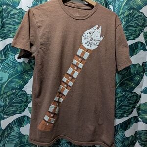 Disney Chewbacca Short Sleeve Tee with Millennium Falcon